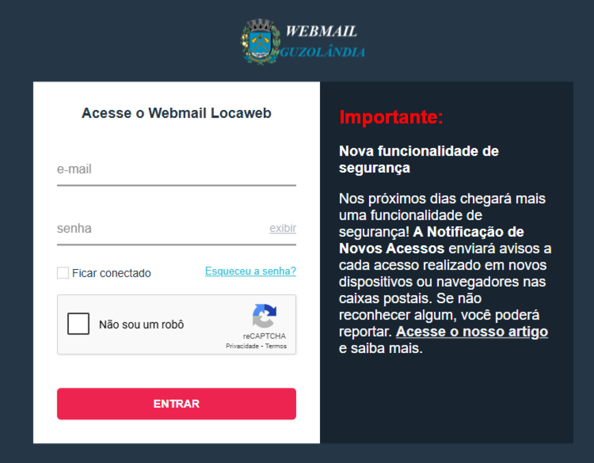 Nova plataforma de e-mails já está ativa