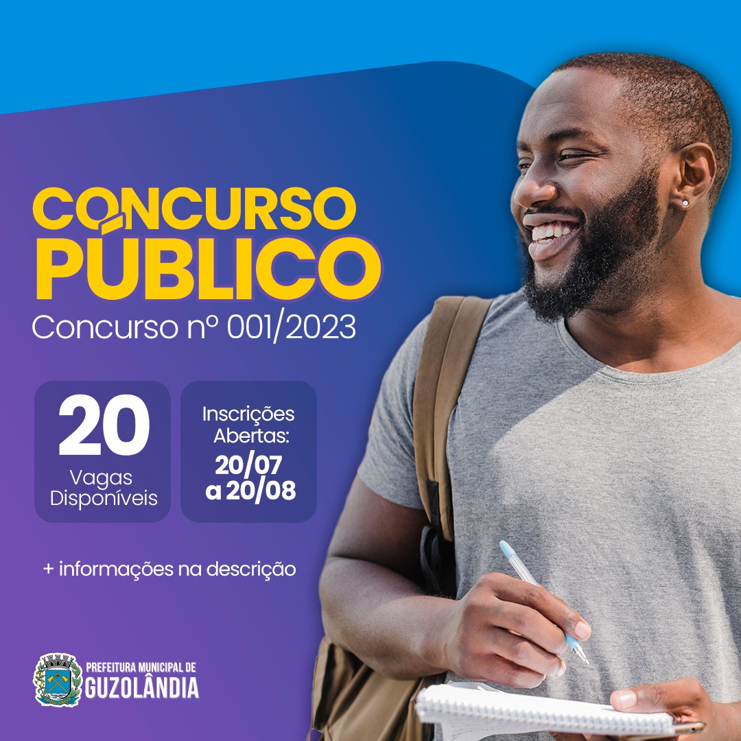 CONCURSO PÚBLICO 001/2023 Prefeitura de Guzolândia SP
